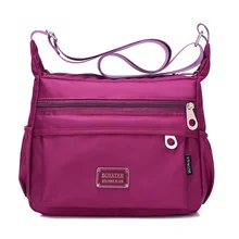 Tissu secouer Les Femmes Multi Poche Classique étanche Nylon Messenger Cross Body Voyage Épaule Sac