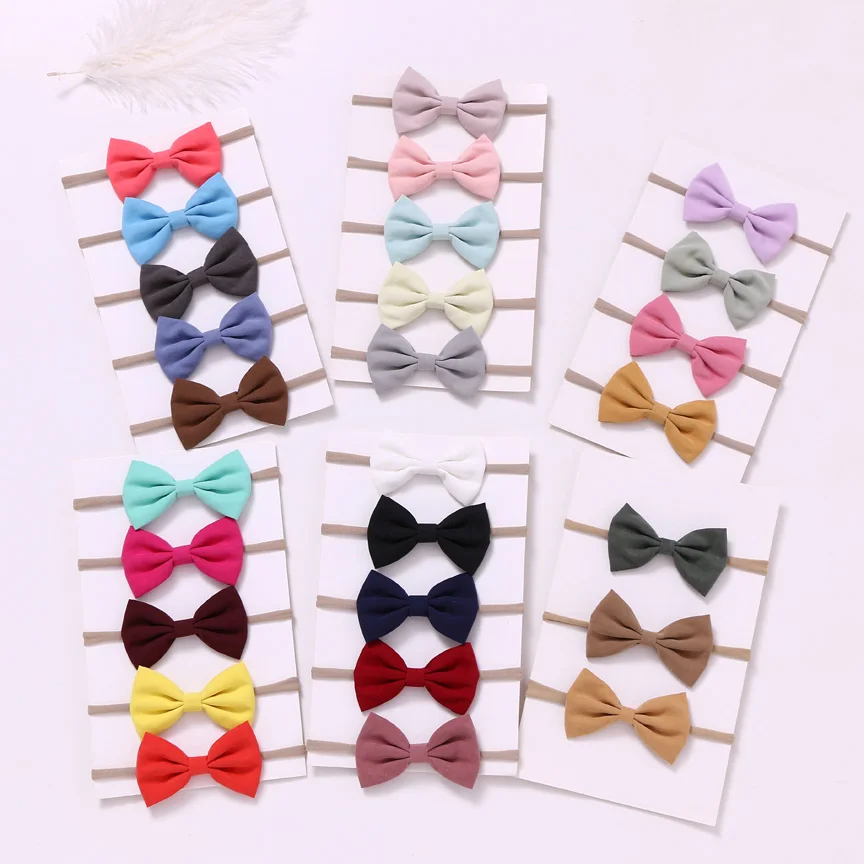 

20 pcs/lot, 3.3" Fabric Bow Headband, Nylon headbands, School Girl Bows headband Baby Shower gift