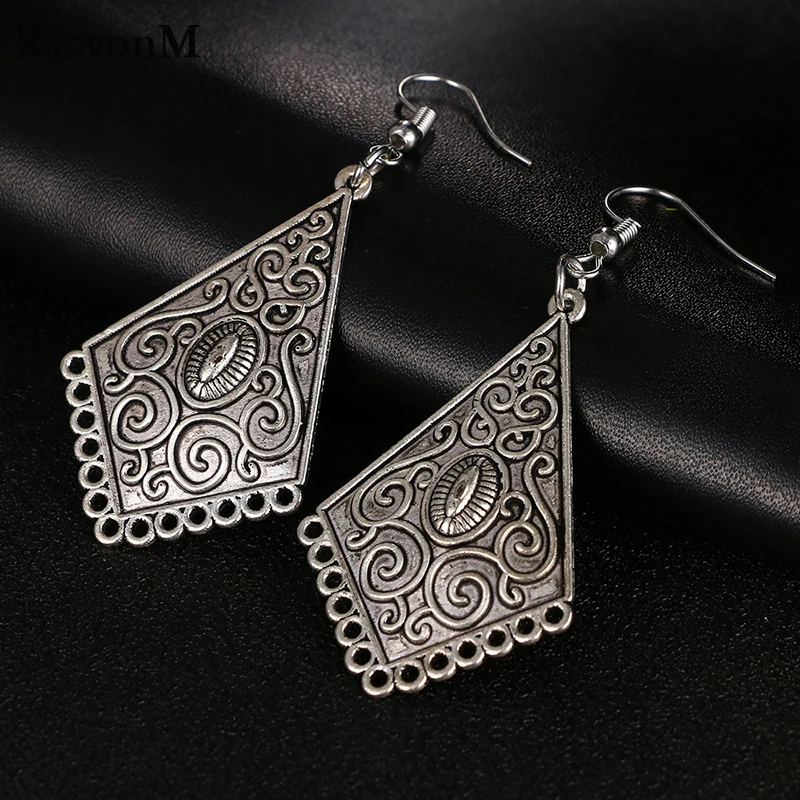 

RscvonM New Bohemia long earrings for Women Tibetan Punk Earrings 2018 Pendiente Earrings drop shipping C139