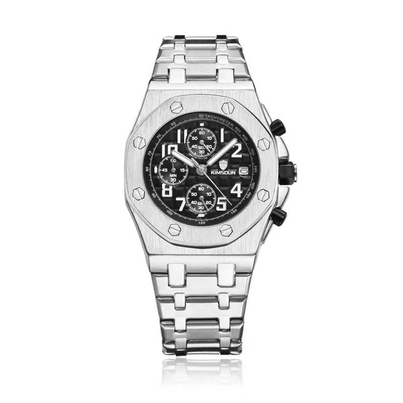 Мужские спортивные часы KIMSDUN люксовый бренд Reloj Hombre мужские кварцевые полностью