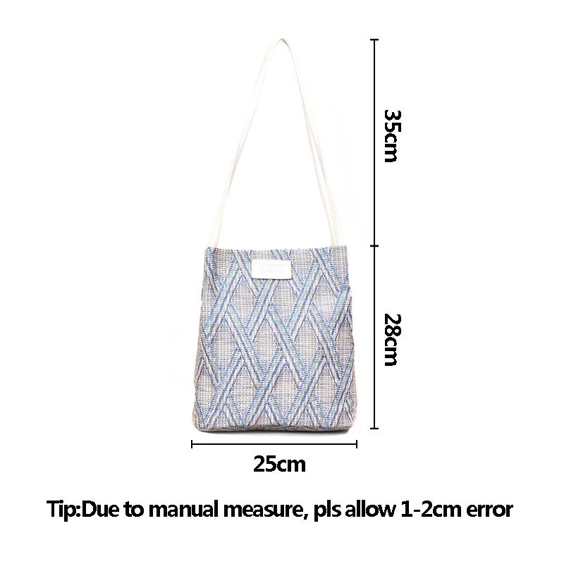 New Summer Beach Women Handbag INS Popular Female Casual Straw Bags Large Lady Travel Shoulder Bag Handmade Knitted Tote SS3344 (8)