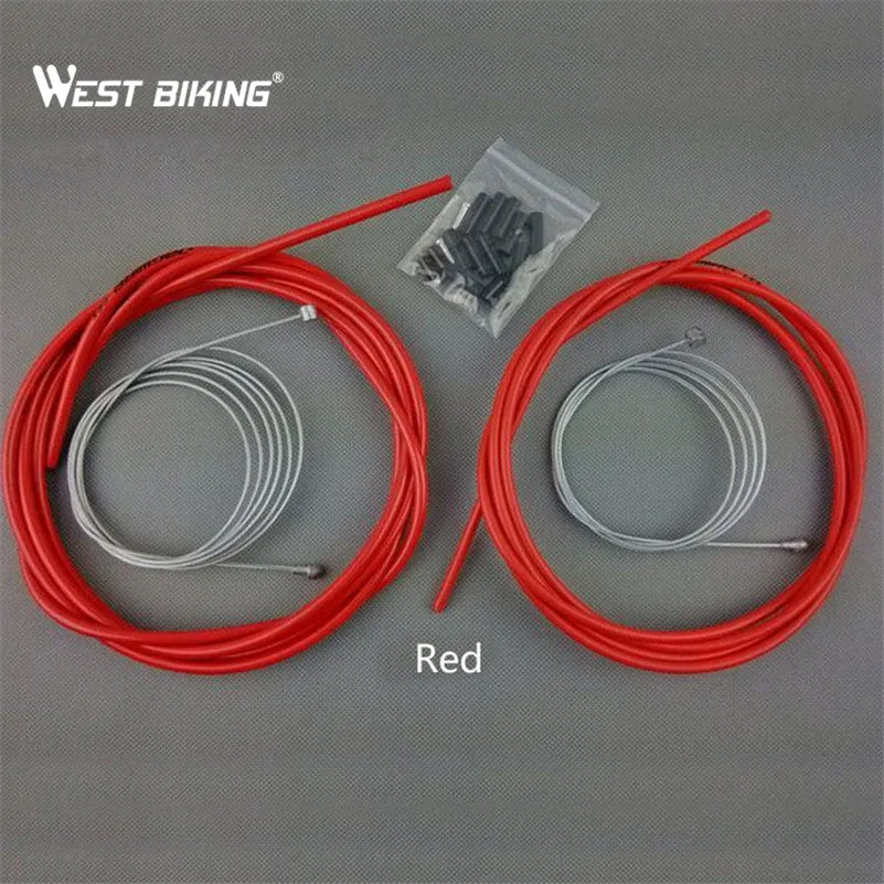 

WEST BIKIING Black Red Blue 5MM Bicycle Brake Tube Transmission Brake Line Tube MTB Cable Sets Outside Tube Core Inner Wire