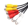 3 RCA Male To 6 RCA Female Plug Splitter 3RCA Adapter Cable Audio TV DVD Video Adapter AV Cable RCA split cable male to 2 female ► Photo 3/4