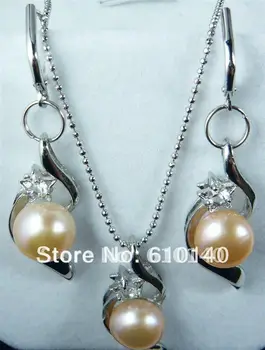 

5PCS Z006_04900904 Fashion beautiful Pearl necklace pendant earrings sets