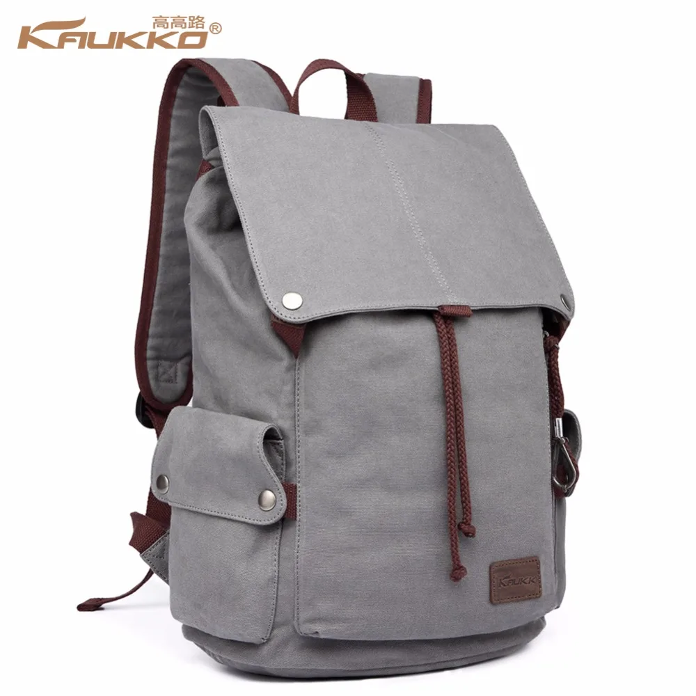 2017 New Male Canvas Backpack High Capacity Travel Bag Laptop 15.6 inch
