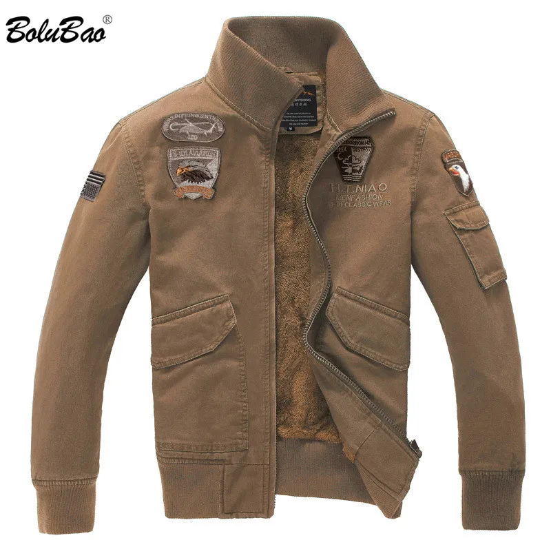 

BOLUBAO Men Jacket Autumn Winter Warm Thick Warm Men's Jacket Coats Clothing Fleece Male Printing Jackets