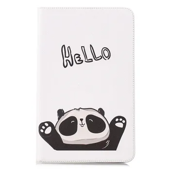 

Flip Cover Stand For Samsung Galaxy Tab A A6 10.1 2016 T580 T585 T580N Tablet Case Leather Wallet drawing Panda Flower elephant