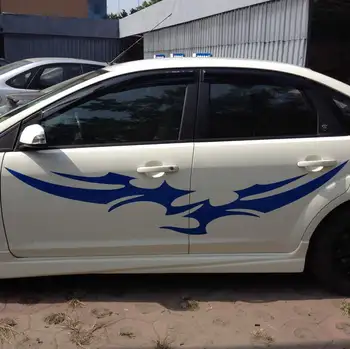 

Car Racing Flames 79'' Door Decal for Focus Tiida Vinyl Side sticker CE89