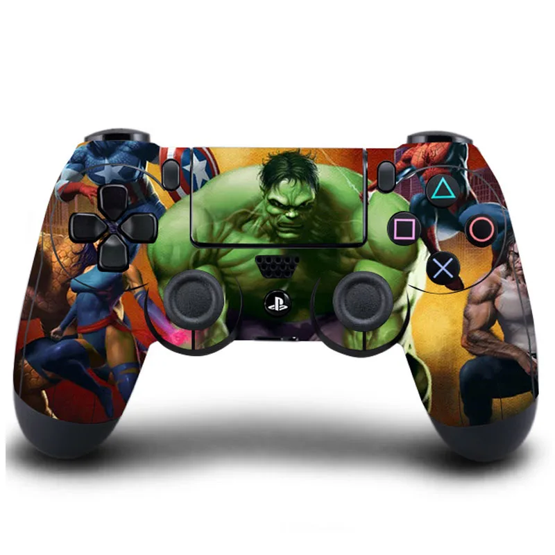

HOMEREALLY PS4 Controller Skin The Hulk Classic PVC HD Sticker Full Cover For Sony Play Station 4 Wireless Controller Skin