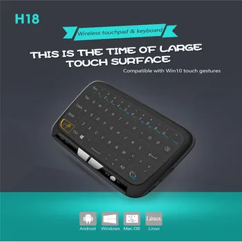 

40pc/lots DHL free H18 Wireless Air Mouse Full Touchpad mini keyboard 2.4GHz for Android tv box