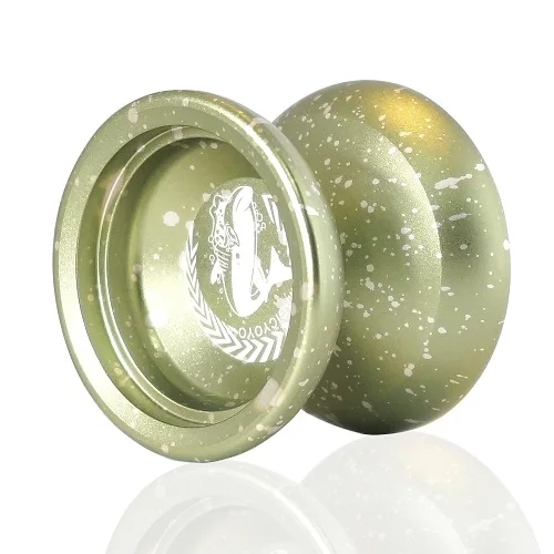 MAGICYOYO N12 yoyo Glow Holy Grail YOYO CNC металлический подшипник KK профессиональные игрушки йойо 10 струн 1 подшипник 1 перчатка в подарок - Цвет: Green Silver