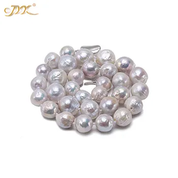 

JYX White Baroque Pearl Necklace Freshwater Cultured Party Wedding Jewelry for Women Gift