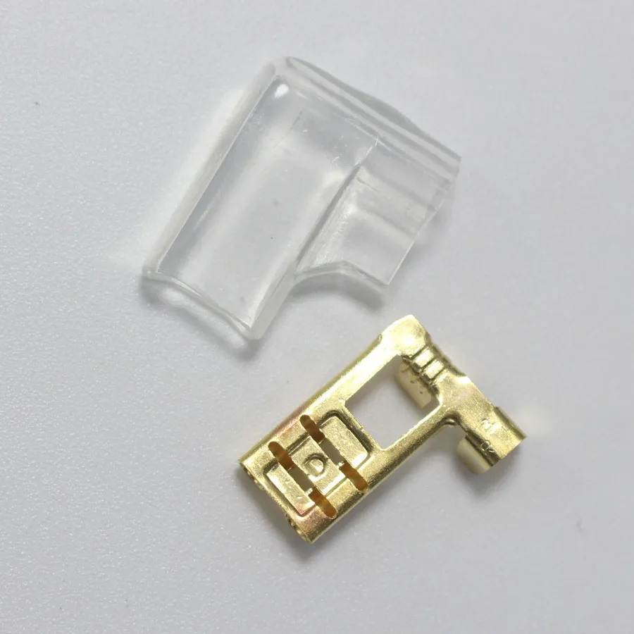 Clear Sheath Cover for Right Angle 6.3mm Female Terminal Crimp Connector 