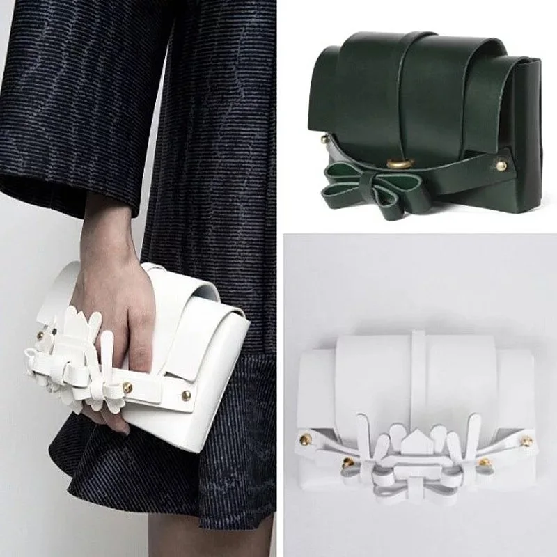 

Genuine Leather PINK evening bag Female Shoulder Bag Designer Famou Brand Luxury Bag Women Bow Handbags Cute Niiels Peeraerl Bag