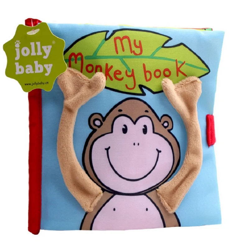 

3 Styles Baby Cloth Book Cartoon Animal Soft Baby Learning Educational Toy Plush Animal Story Intelligence Developing Toy KF238