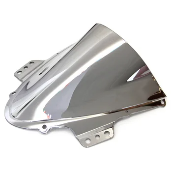 Motorcycle Part Silver Double bubble Windshield Windscreen For Suzuki GSXR GSX R1000 K5 2005 2006 05