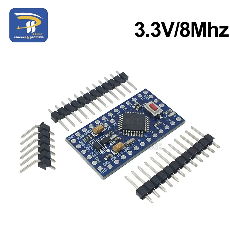 10 шт./лот Pro mini 328 3,3 V 8Mhz ATMEGA328 электронные строительные блоки ATMEGA328P 5 V/16 M для Arduino совместимый нано - Цвет: 3.3V