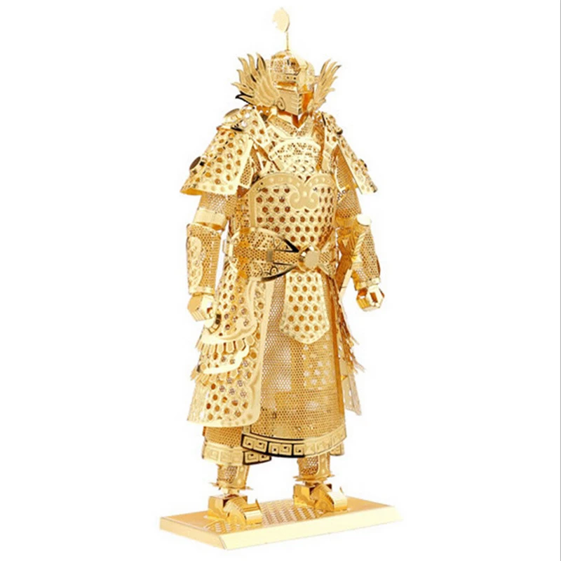 3D металлическая модель дети, игрушки для взрослых воины Броня модель головоломка Хан династия общий Самурай для детей DIY соединение ручной работы