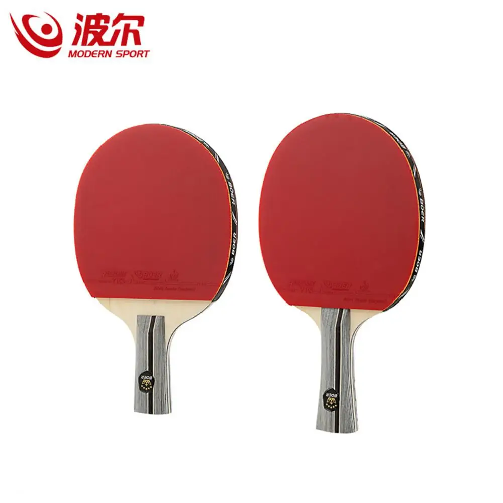 BOER 1pc 1 Star Table Tennis Racket Double Sided Inverted Rubber Ping