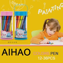 12-36Color Pen Art Рисование маркером набор цветов Детские фломастеры безопасные нетоксичные граффити здоровье школьные канцелярские принадлежности