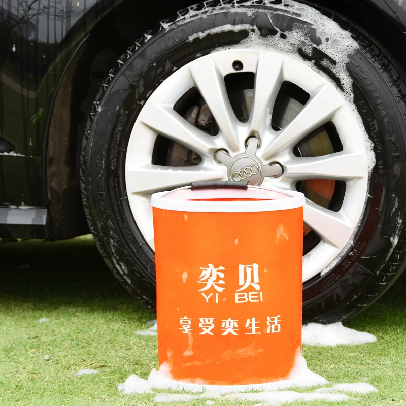 

Car Wash Bucket Silicone for Fishing Promotion Folding BucketOutdoor Fishing Supplies Square 13L Bathroom Kitchen Camp Bucket