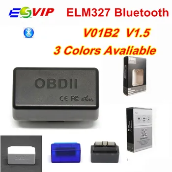 

50pcs DHL Styling V01H2-1 OBD2 Interface elm 327 V1.5 Bluetooth Car Diagnostic Scanner Tools OBDII auto Code Reader