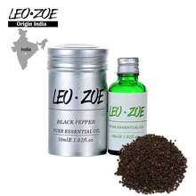 Известный бренд LEOZOE черный перец эфирное масло сертификат происхождения Индии высокое качество ароматерапия ароматическое масло черный перец 30 мл