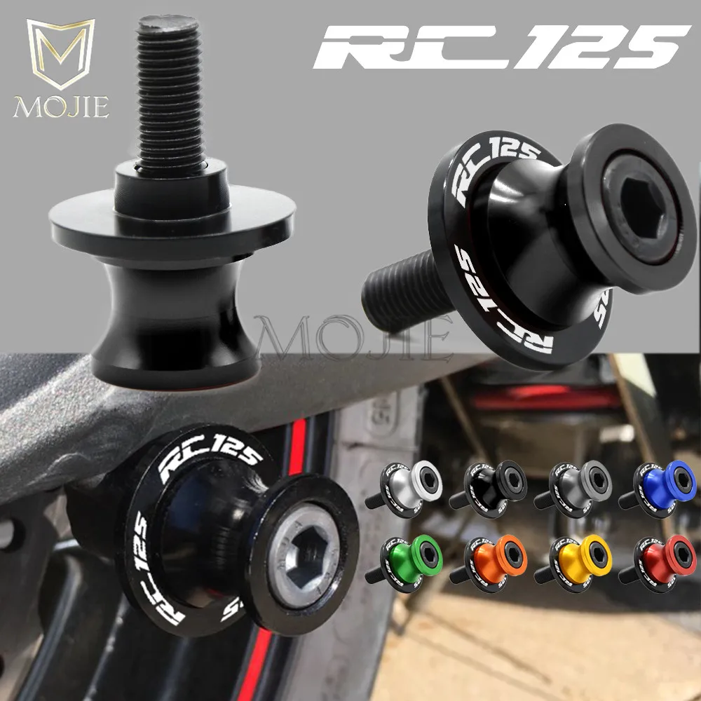 

For KTM RC 125 RC RC125 2014-2015 10mm Swingarm Spools Slider CNC Aluminum Rear Swing Arm Motorcycle Stand Screws Slider Cover