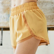 SOISOU женские спортивные шорты, дышащие, однотонные, короткие, для фитнеса, мягкие, для спортзала, тонкие, с высокой талией, для тренировок, повседневные, свободные шорты для йоги