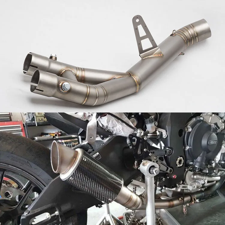 Motorcycle exhaust YZF R1 Exhaust Mid Pipe Link Pipe stainless steel