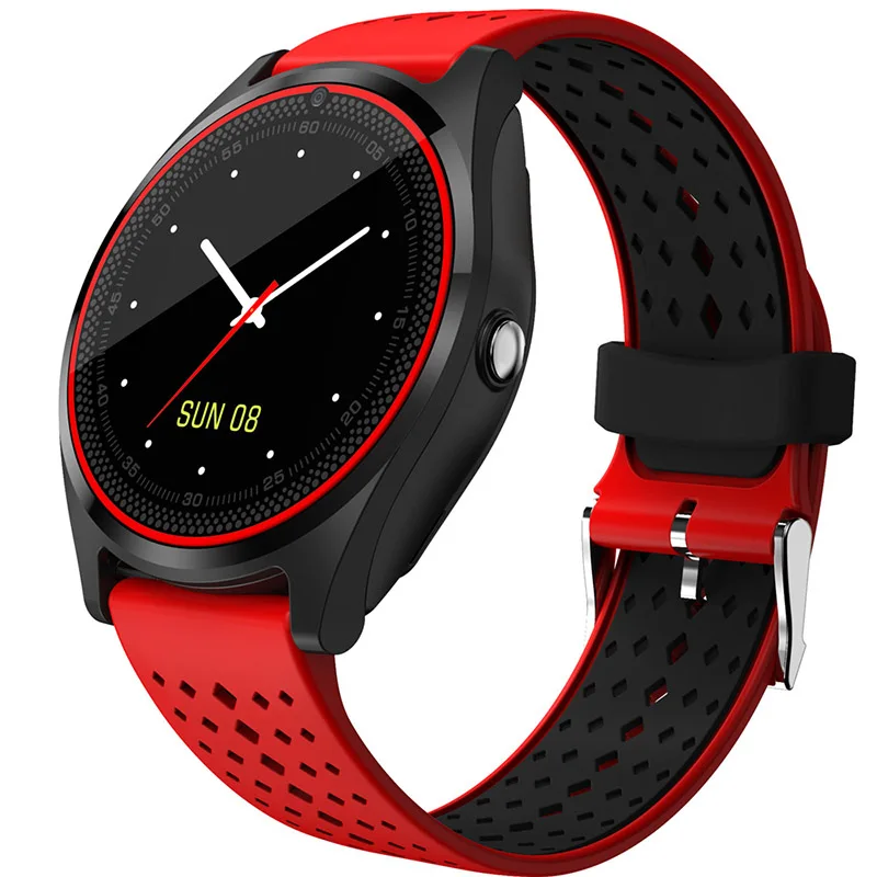 

Bluetooth Smart Watch V9 with Camera Smartwatch SIM Card Pedometer Health Sport Clock Men Women Smartwatch For Android IOS