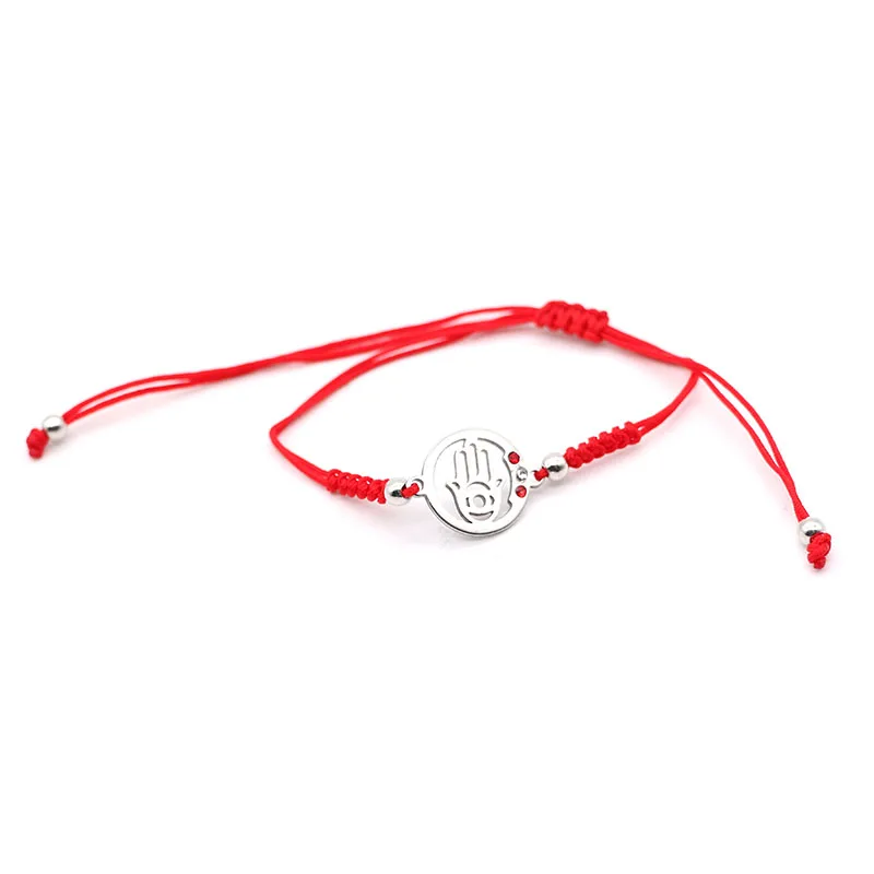 Simple Stainless Steel Hand elephant butterfly angel Bead Bracelet Red String Braiding Couple Bracelets Men Women Wish Jewelry