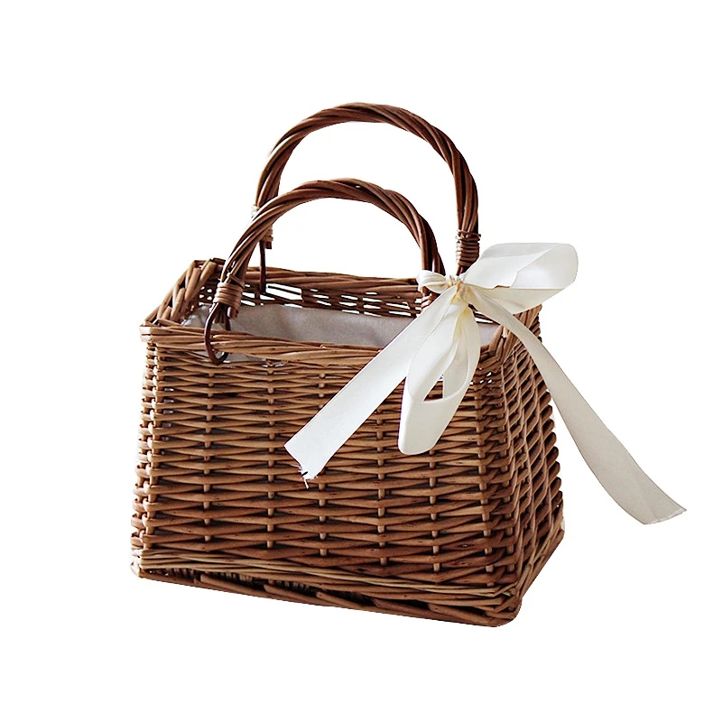 

Beach Straw Bags Women Summer Handbag Luxury Brand Designer 2018 Rattan Square Tote Bag Handmade Woven Vacation Box Hand Bag