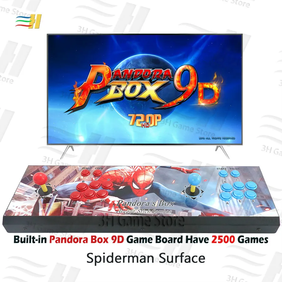 Pandora box 9d 2500 В 1 аркадная игровая консоль HDMI VGA выход full HD Поддержка 3d tekken игры usb можно подключить геймпад 3P 4P игры