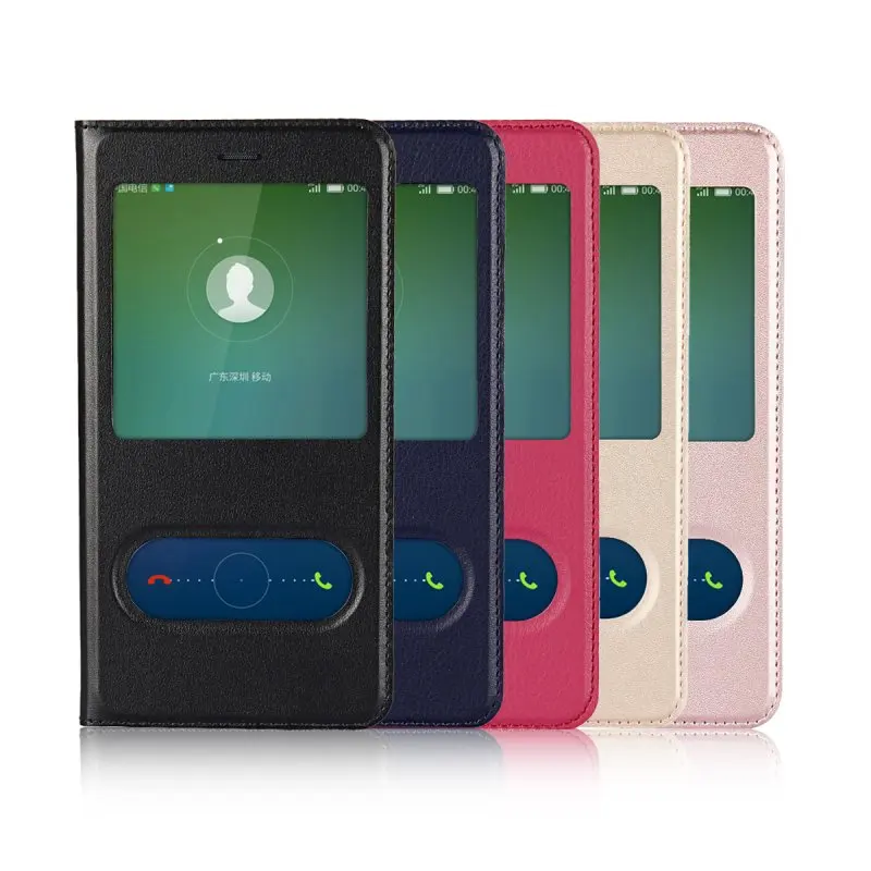 Чехол с окошком для Huawei P10 Lite чехол из искусственной кожи откидной крышкой