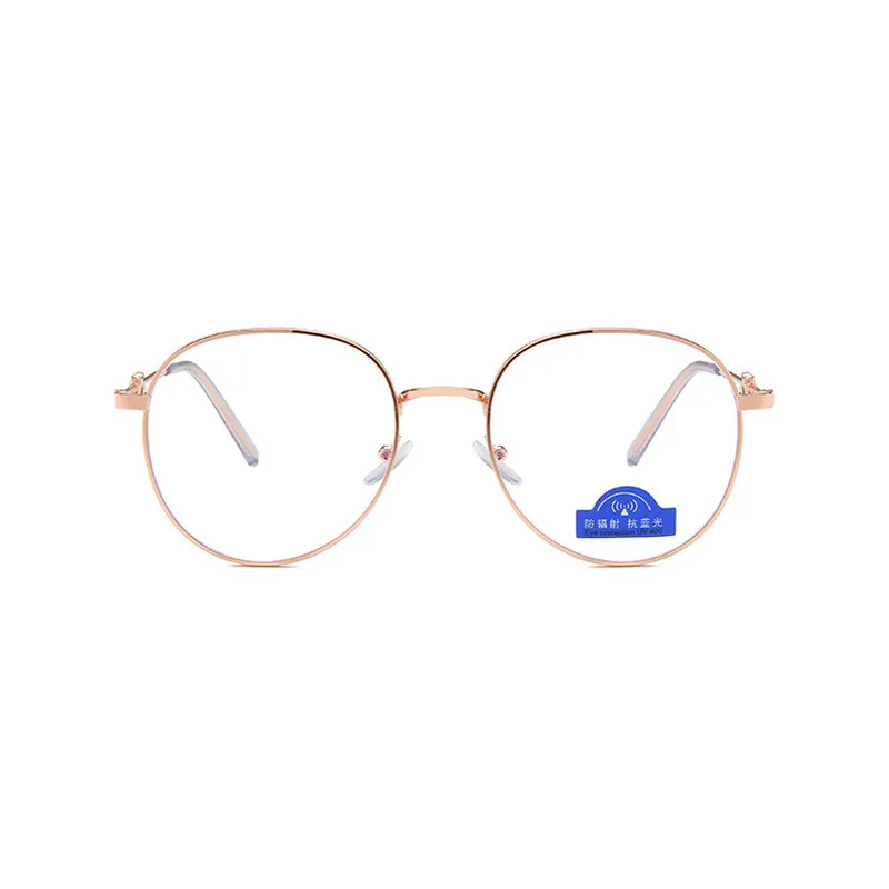 Elbru Ultralight Anti-blue Light Clear Lens Glasses Frame Women&Men Metal Frame Computer Eyeglasses Anti Glare Fake Glasses