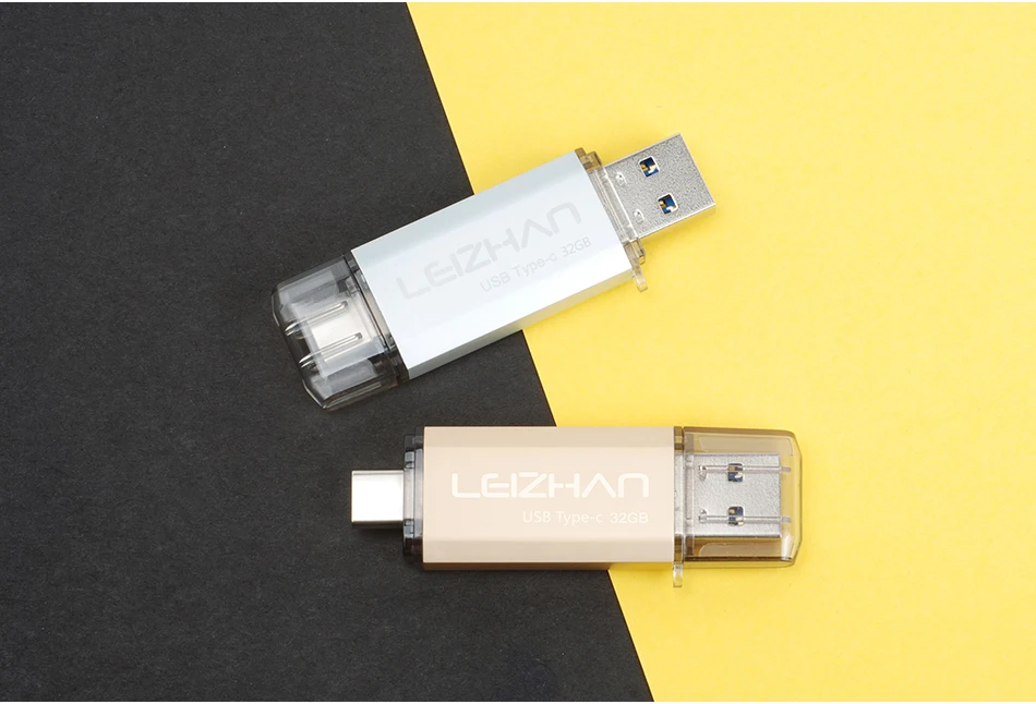 LEIZHAN USB C Flash Drive 256 GB Тип c USB 128 ГБ для samsung Galaxy S10 S9 S8 флешки USB 3,0 Thumbdrive 64 GB 32 GB 16 GB