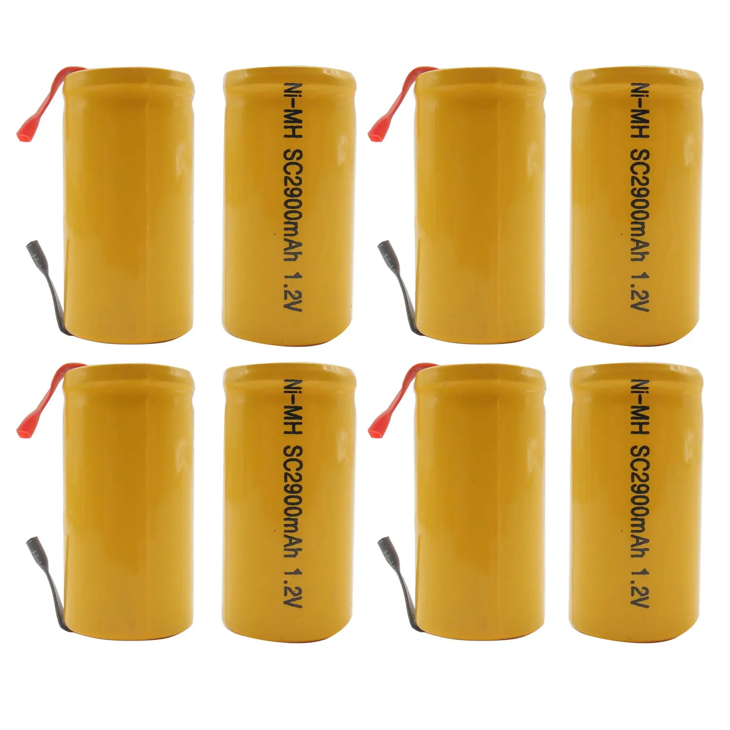 8PCS Sub C 2900mAh 1.2V Ni MH Rechargeable Battery Tabs Power Tools RC