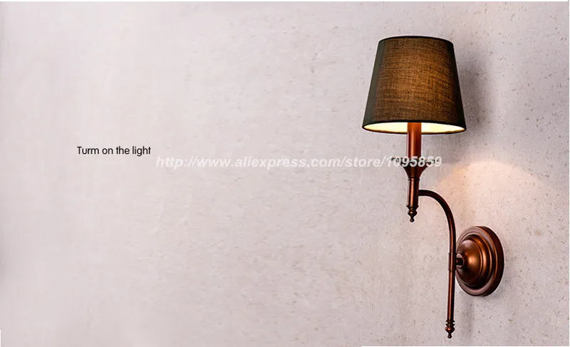 Free Shipping Modern Vintage Retro Copper Color Bedroom Metal Wall Lamps Lights Fixtures Sconces ...