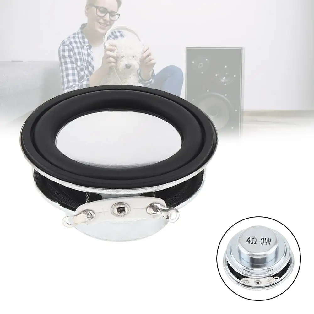 

1.5 Inch 3W Waterproof Aluminum Cap Tweeter Portable Speaker Unit with Full Frequency Rubber Edge for DIY Soundbox Loudspeaker