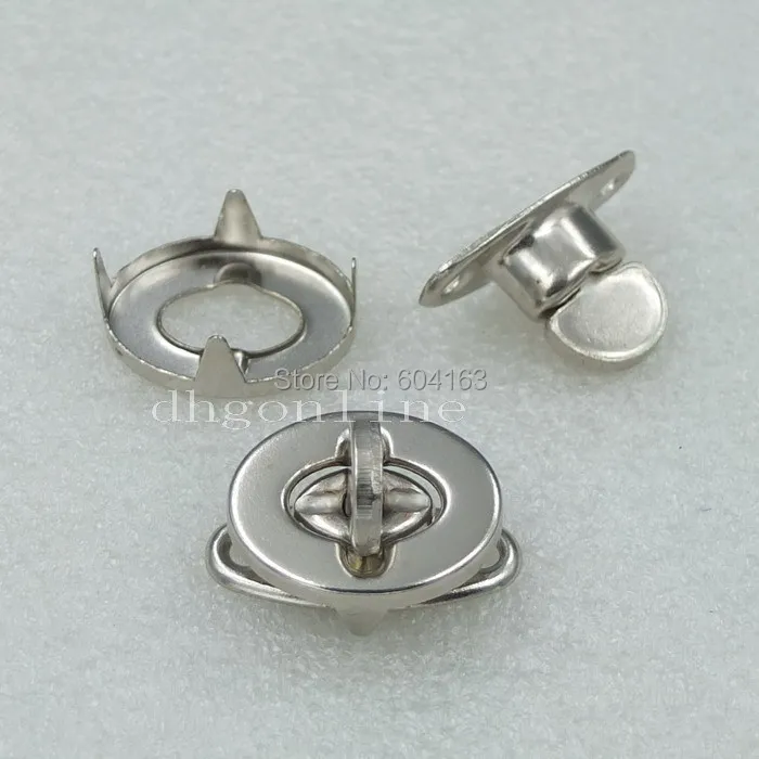 8 Sets Studs Turn Button Latch Closure Oval for Catch Tuck Craft