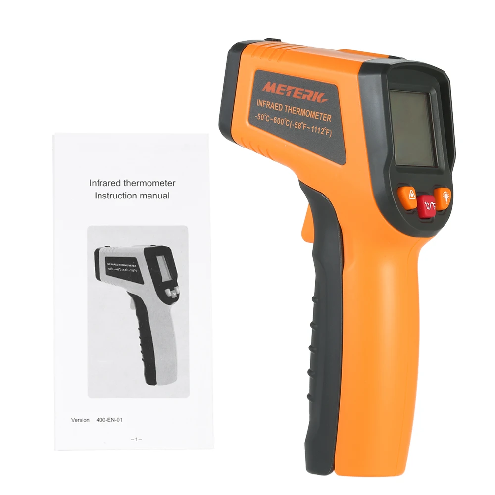 

Meterk -50~600 Portable Handheld Digital LCD Non-contact IR Infrared Thermometer Temperature Measurement Pyrometer Backlight