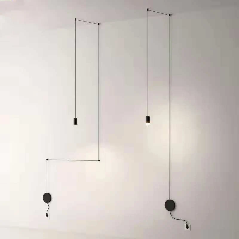  Industrial Art DIY Wall Lamp Long Arm Black Wall Light Simple Wall Mounted LED Wrought Metal Hangin - 32987840607
