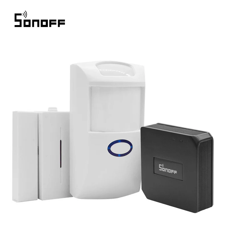 Sonoff PIR 2 датчика/DW1 датчик сигнализации двери и окна RF Bridge 433 МГц Wifi беспроводной