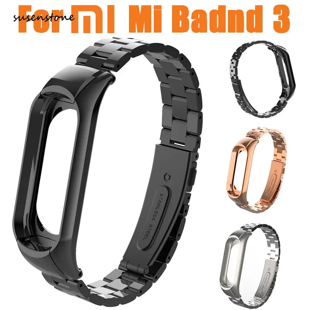 

Watch Belt For Xiaomi Mi Band 3 304 Stainless Steel Strap Smart Watch Band Luxury Wrist Strap Metal Wristband /PY