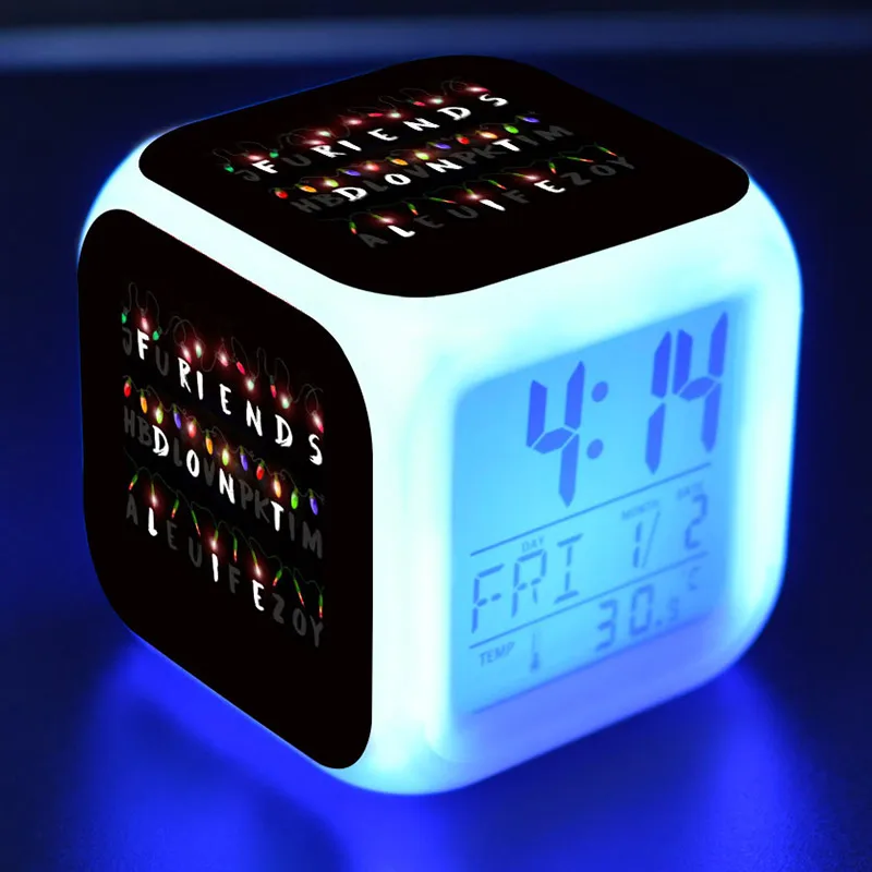 Необычные вещи Figma светодиодный Будильник красочный сенсорный светильник настольные часы странные вещи Одиннадцать фигурок игрушки для мальчиков - Цвет: New11