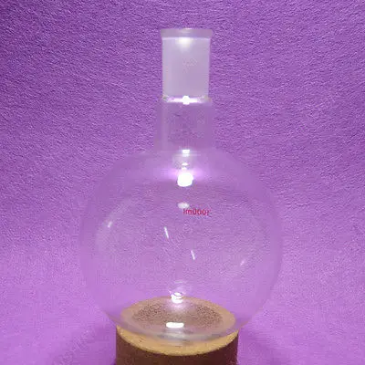 One Neck 1000ml 24/40 Round Bottom Glass Flask 1L 1 Neck Lab Bottle Heavy Wall lab glass supplies lab reagent bottle