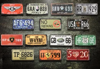 

100pcs/lot Metal Sign shabby chic Vintage Metal Poster 30Kind Tin Sign Home Club Bar Cafe art Wall Decor Plaque 15x30cm cheapest