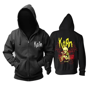 

Bloodhoof Korn Rock Metal Band black new zipper hoodie Asian Size