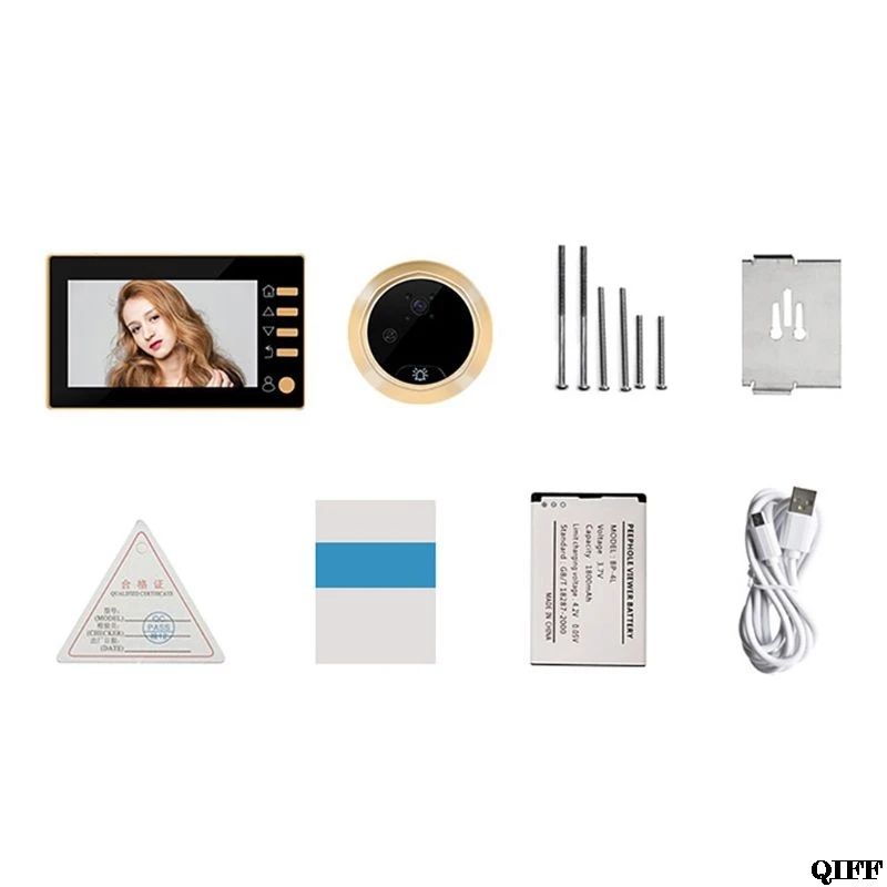 

4.3 Inch LCD Color Screen Electronic Door Bell Viewer IR Night Door Peephole Digital Door Camera Jun21